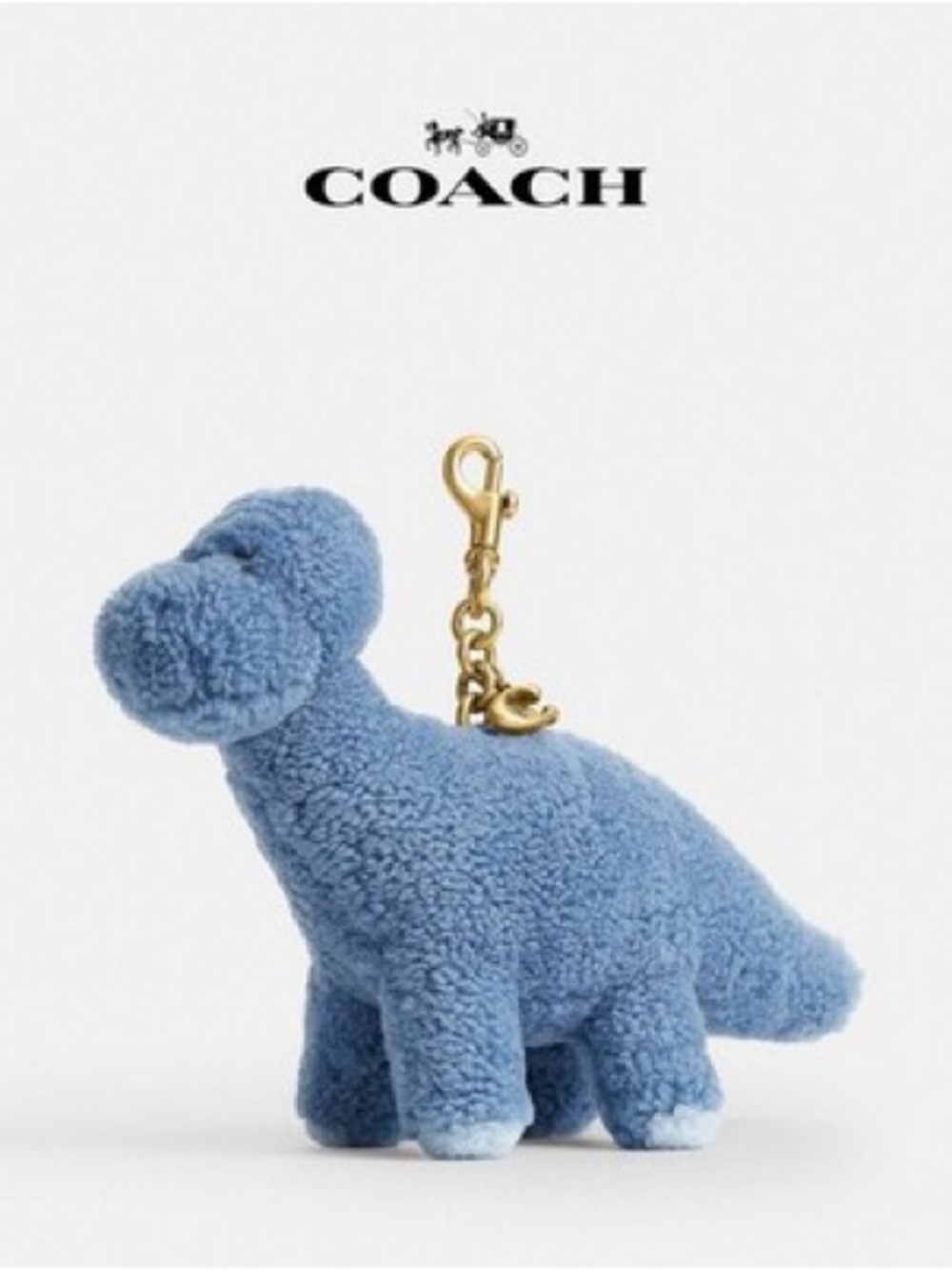 🦕Limited Edition Coach Buddy Brontosaurus Dinosaur Plushie Charm || NWOT🦕
